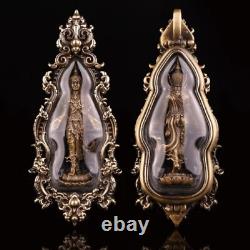 The Decent of Lord Buddha from Tavatimsa Heaven Bronze Thai Amulet Pendant