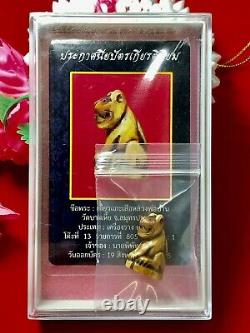Tiger Fang LP Parn Certificate Thai Amulet Buddha Talisman Power Protect K603