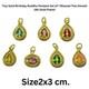 Tiny Gold Birthday Buddha Pendant Set of 7 Blessed Thai Amulet 18K Gold-Plated