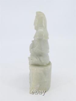 Trio of Buddhas Phra Kong Thai Amulet Figure, Bronze Head & Carved White Stone