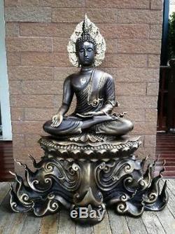 True Masterpiece Bronze Buddha Meditation Thai Amulet Statues Wealth Successs