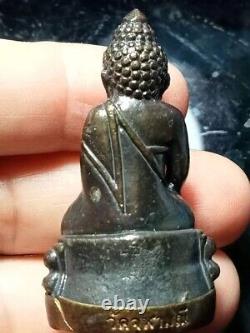 VINTAGE ESTATE RARE POWERFUL THAI Amulet Thao Wessuwan Copper Buddha Pendant Old