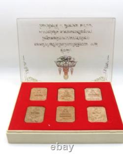 VTG Thai Buddha LP Pan Sacred Powder Amulet Set Original Box Hanuman Garuda 1996