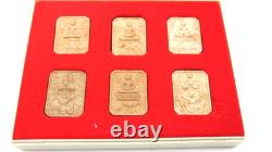 VTG Thai Buddha LP Pan Sacred Powder Amulet Set Original Box Hanuman Garuda 1996
