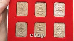 VTG Thai Buddha LP Pan Sacred Powder Amulet Set Original Box Hanuman Garuda 1996