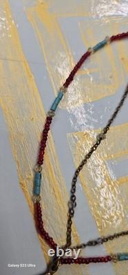 Vintage Buddha Pedant Buddhist Metal Amulet Beaded Necklaces Beautiful Used