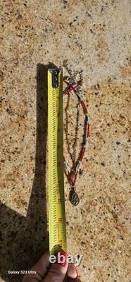 Vintage Buddha Pedant Buddhist Metal Amulet Beaded Necklaces Beautiful Used