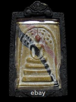 Vintage Buddha Phra Somdej Prok Pho LP Khom Sacred Buddhist Amulet Rare 1957