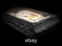 Vintage Buddha Phra Somdej Prok Pho LP Khom Sacred Buddhist Amulet Rare 1957