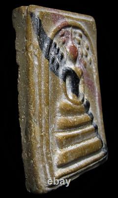 Vintage Buddha Phra Somdej Prok Pho LP Khom Sacred Buddhist Amulet Rare 1957
