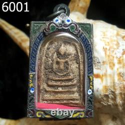 Vintage Case Phra Somdej Pim Yai Old Wat Rakang Thai Buddha Amulet #6001a