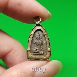Vintage Lp Thuad And Nang Kwak 2508be Rare Mini Lucky Pendant Thai Buddha Amulet