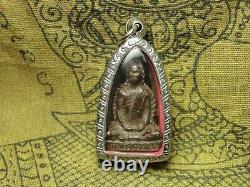 Vintage Phra LP Derm 2 Face Statue Thai Buddha Amulet Pendant Talisman Old M056