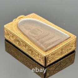 Vintage Phra Somdej Buddhist Amulet 24k Gold