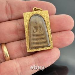 Vintage Phra Somdej Buddhist Amulet 24k Gold