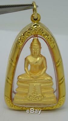 Vintage Thai 18ct 18k Gold Buddha Amulet Buddhist Pendant