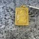 Vintage Thai 22kt buddha Temple Amulet Pendant Charm Square