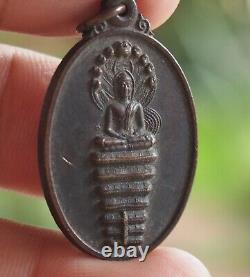 Vintage Thai Amulet Naga Nak Prok Buddha image Chao Khun Thongchai 1998