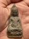 Vintage Thai Ancient Clay Buddha Amulet Seated Meditation Old Phra Statue