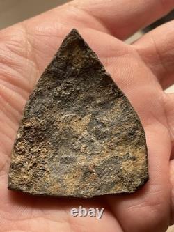 Vintage Thai Ancient Clay Buddha Amulet Triangle Shape Old Buddhist Pendant