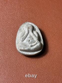 Vintage Thai Buddha Amulet Phra Pidta Closed Eyes Blessed Talisman