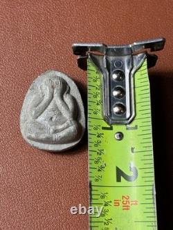 Vintage Thai Buddha Amulet Phra Pidta Closed Eyes Blessed Talisman