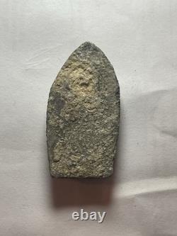 Vintage Thai Buddha Leela Amulet Old Standing Buddha Stone Clay
