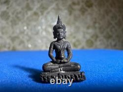 Vintage Thai Khmer Style Crowned Buddha Small Statuette Samrit Phol