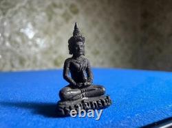 Vintage Thai Khmer Style Crowned Buddha Small Statuette Samrit Phol