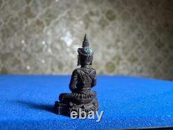 Vintage Thai Khmer Style Crowned Buddha Small Statuette Samrit Phol