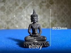 Vintage Thai Khmer Style Crowned Buddha Small Statuette Samrit Phol