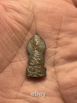 Vintage Thai Naga Buddha Amulet Phra Nakprok Small Metal Pendant