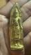Vintage Thai Standing Buddha Amulet Gold Tone Buddhist Sacred Talisman Thailand