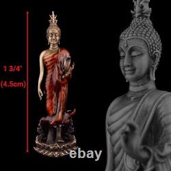 Walking Buddha Leela Attitude Bronze Thai Amulet Pendant with Gorgeous Casing