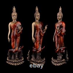 Walking Buddha Leela Attitude Thai Amulet Pendant Bronze Gorgeous Casing